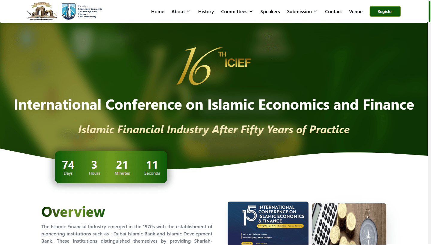 Internation Conference on Islamic Economics and Finance